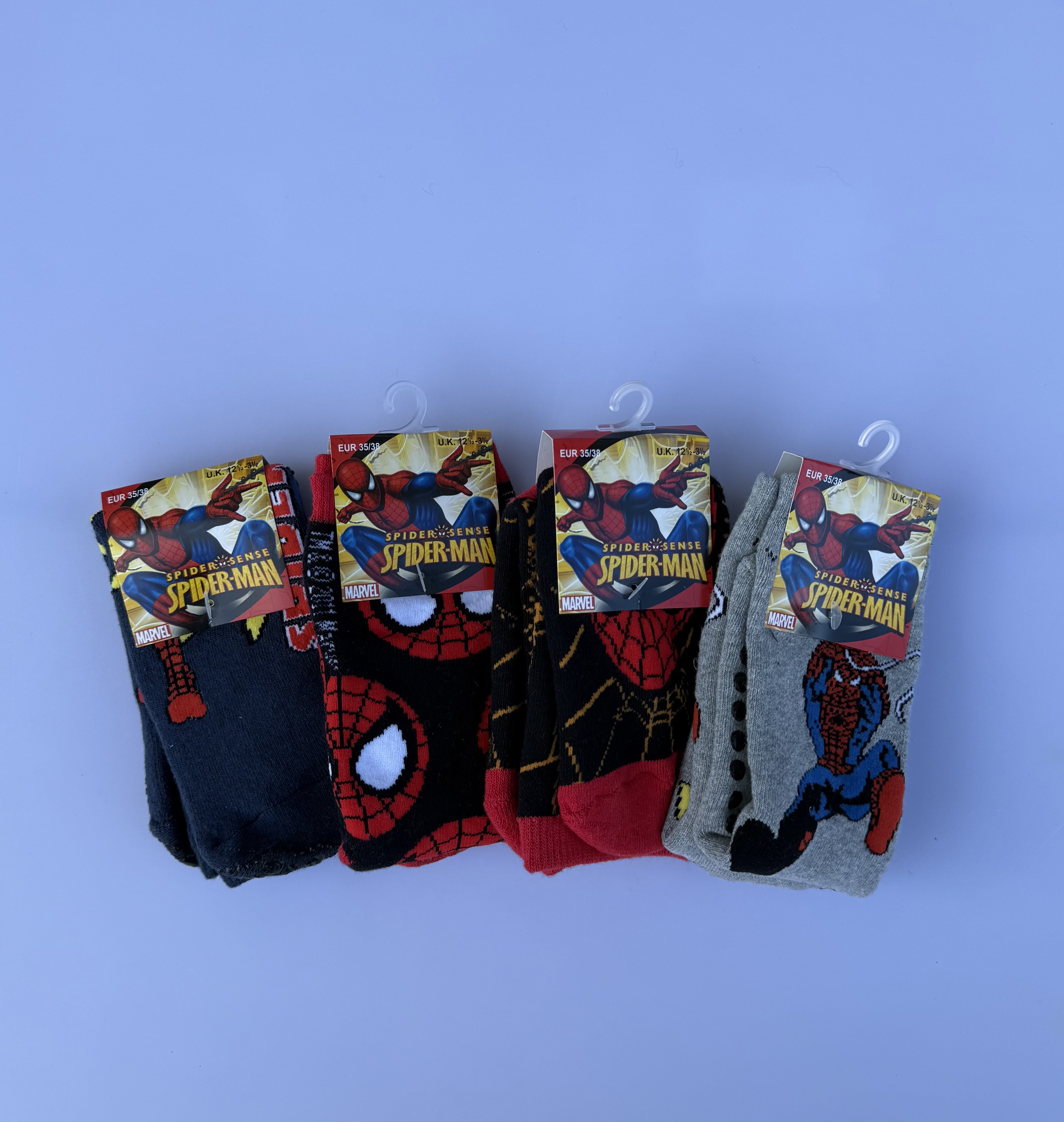 Halksock till barn Spider-Man - 4 par 120 kr