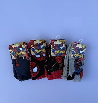 Halksock till barn Spider-Man - 4 par 120 kr