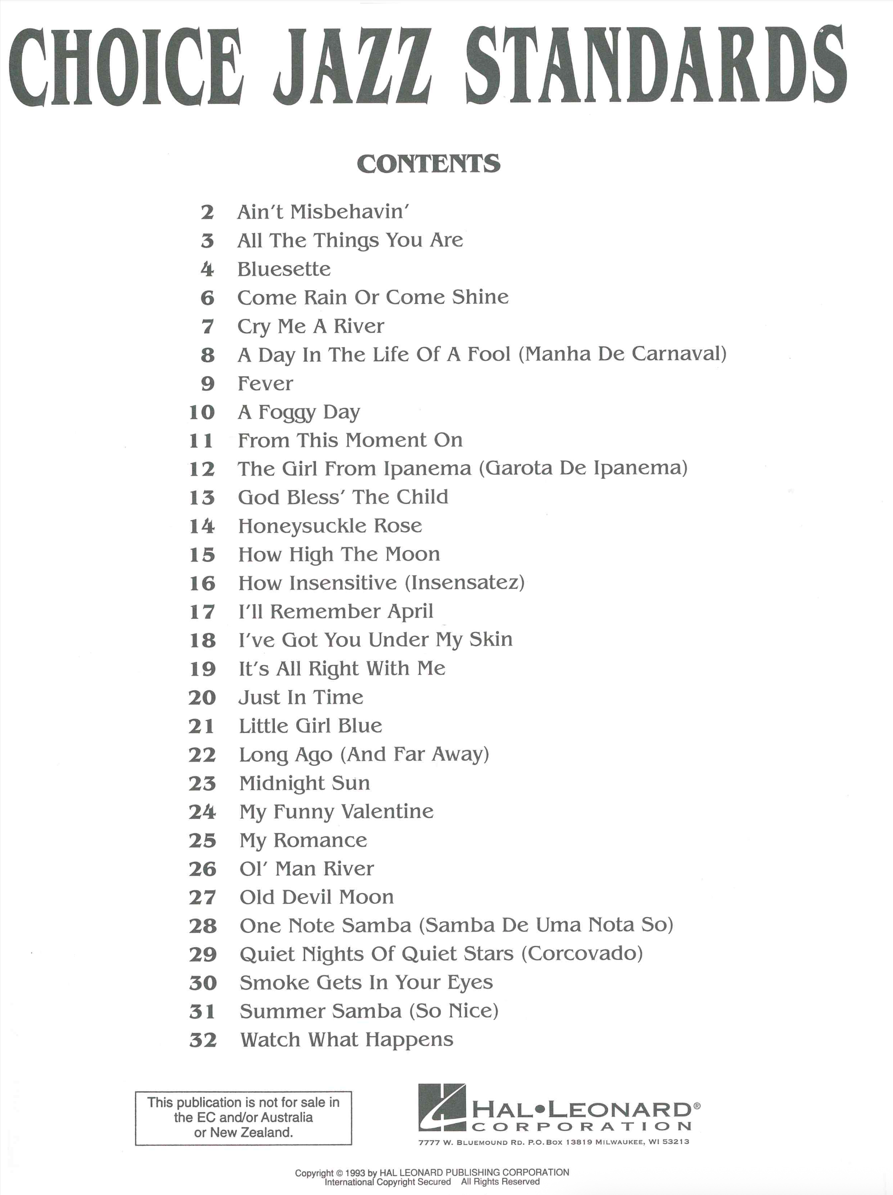 Choice Jazz Standards - 2