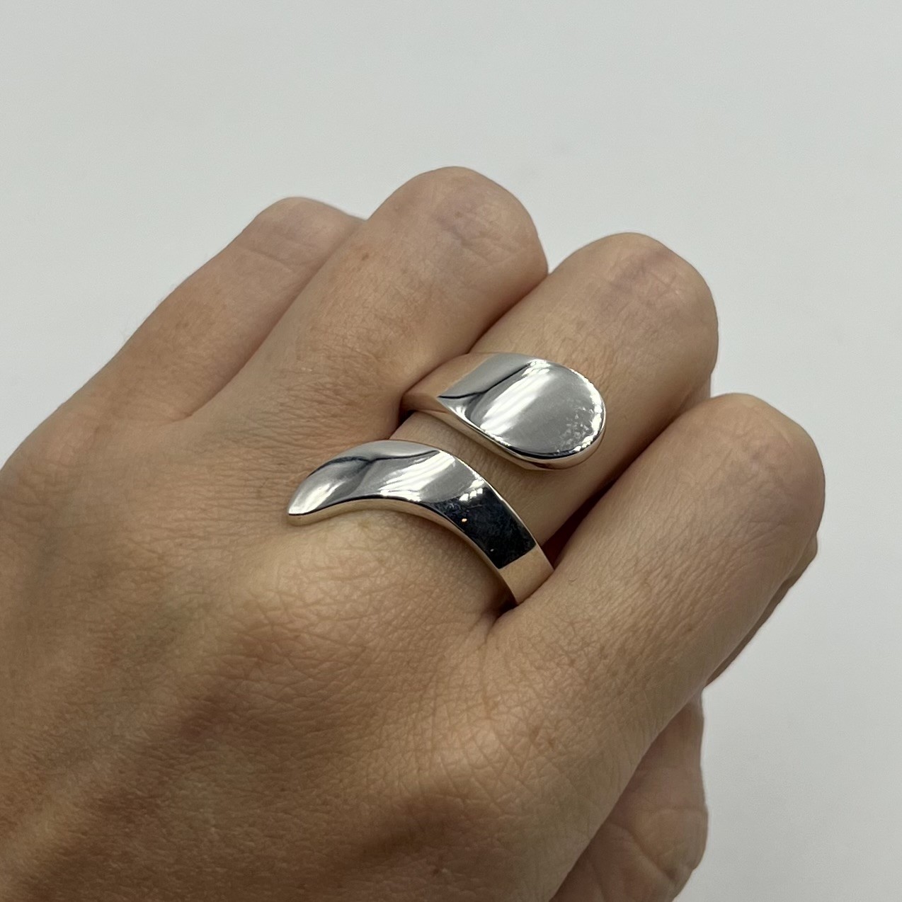Ring Exign omlott öppen handgjord silver 