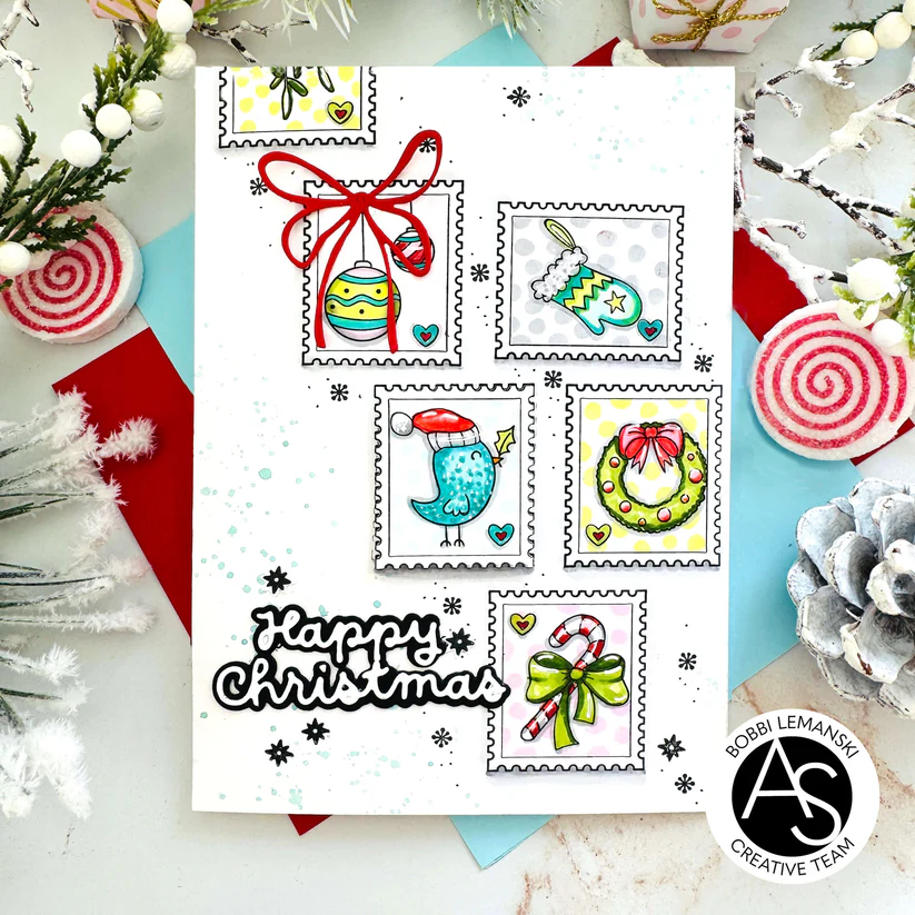 ALEX SYBERIA DESIGNS Merry Mail Stamp & Die Set - 3