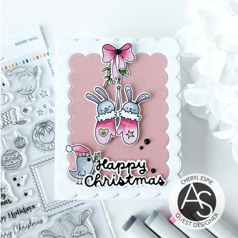 ALEX SYBERIA DESIGNS Merry Mail Stamp & Die Set - 4
