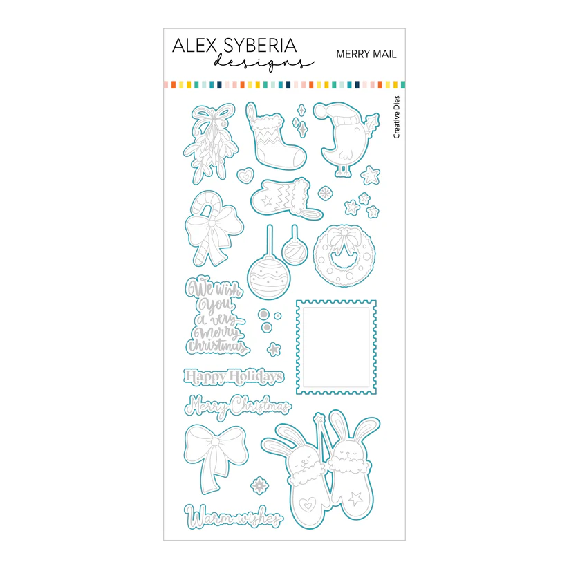 ALEX SYBERIA DESIGNS Merry Mail Stamp & Die Set - 2