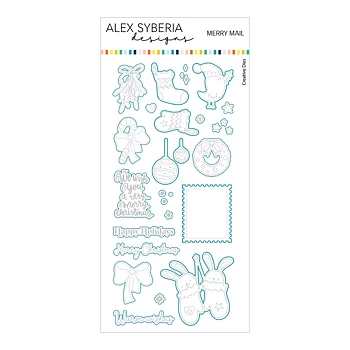 ALEX SYBERIA DESIGNS Merry Mail Stamp& Die Set