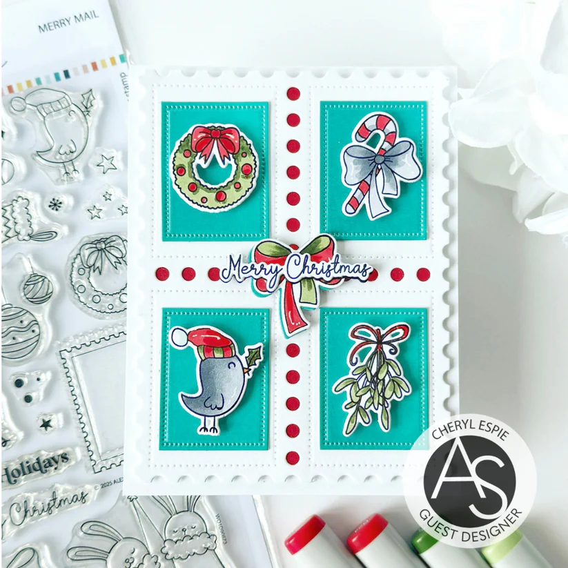 ALEX SYBERIA DESIGNS Merry Mail Stamp & Die Set - 5
