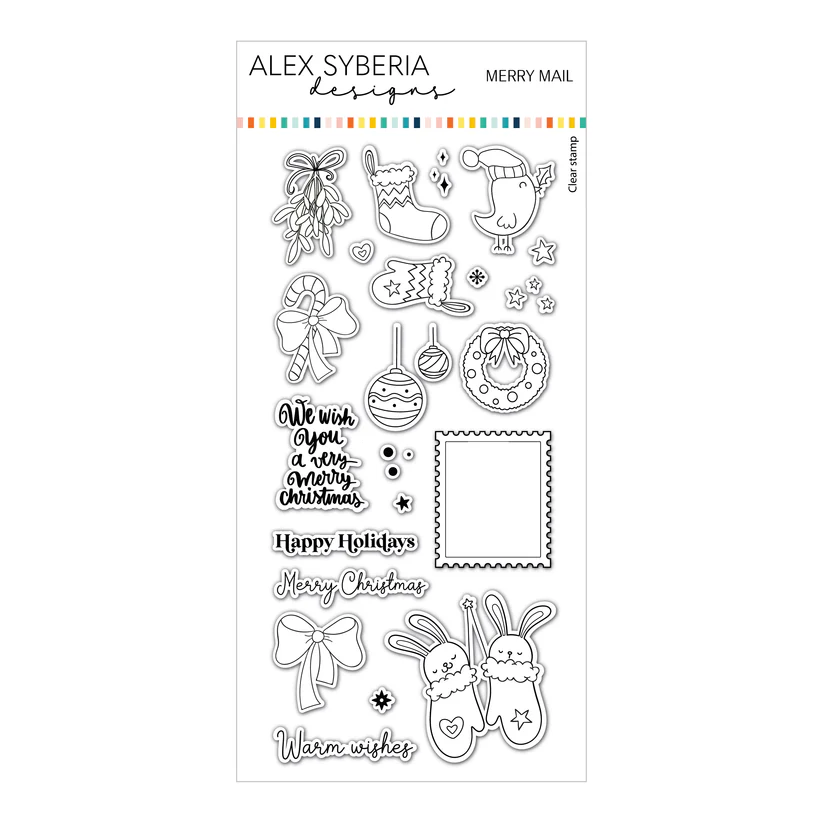 ALEX SYBERIA DESIGNS Merry Mail Stamp & Die Set