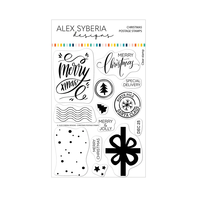 ALEX SYBERIA DESIGNS Christmas Postage Stamps & Stenils Bundle