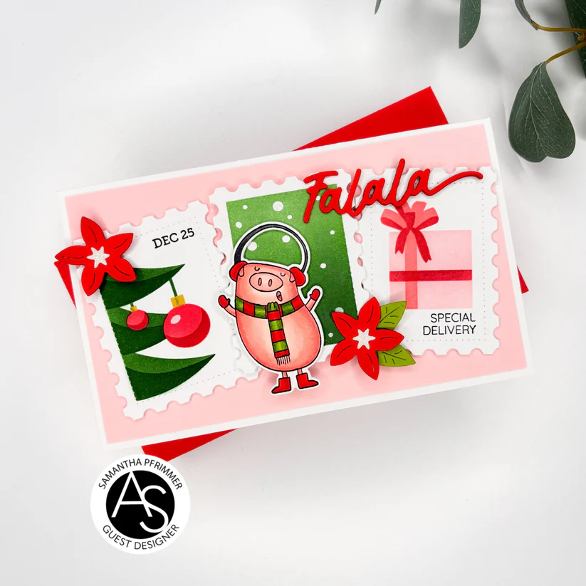 ALEX SYBERIA DESIGNS Christmas Postage Stamps & Stenils Bundle - 9