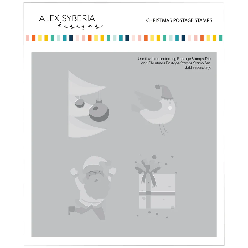 ALEX SYBERIA DESIGNS Christmas Postage Stamps & Stenils Bundle - 2