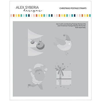 ALEX SYBERIA DESIGNS Christmas Postage Stamps & Stenils Bundle