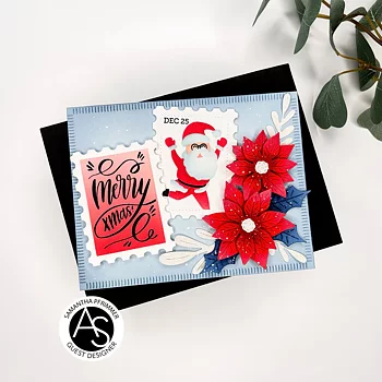ALEX SYBERIA DESIGNS Christmas Postage Stamps   Stencil Set