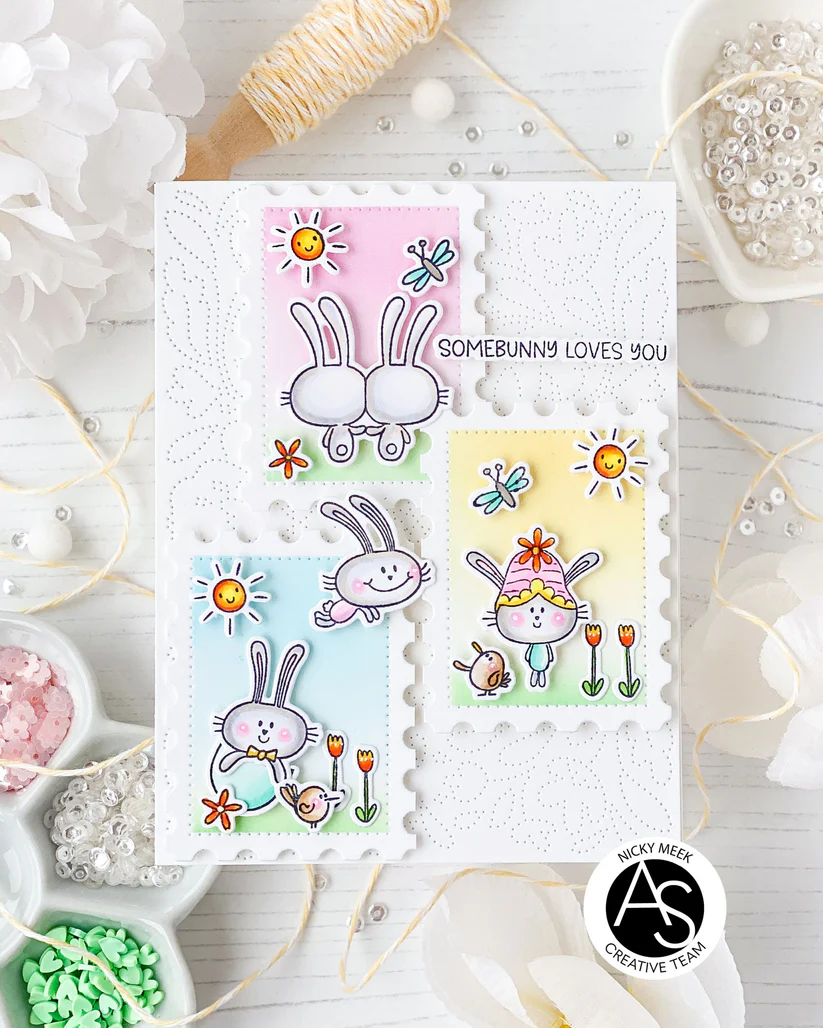 ALEX SYBERIA DESIGNS Hoppy Easter Stamp Set & Die Set - 3