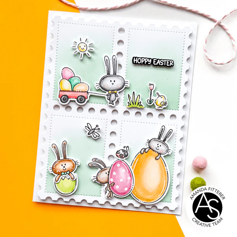 ALEX SYBERIA DESIGNS Hoppy Easter Stamp Set & Die Set - 4