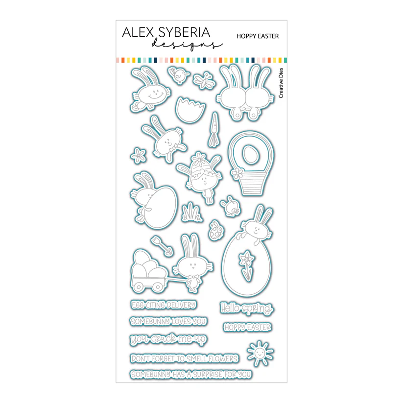 ALEX SYBERIA DESIGNS Hoppy Easter Stamp Set & Die Set - 2