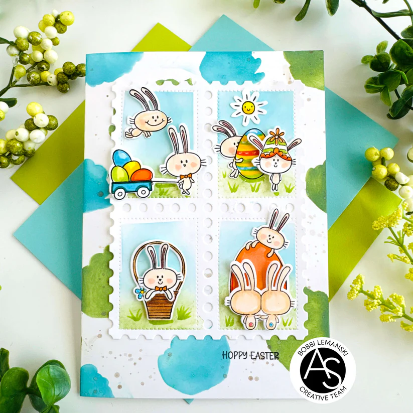 ALEX SYBERIA DESIGNS Hoppy Easter Stamp Set & Die Set - 6