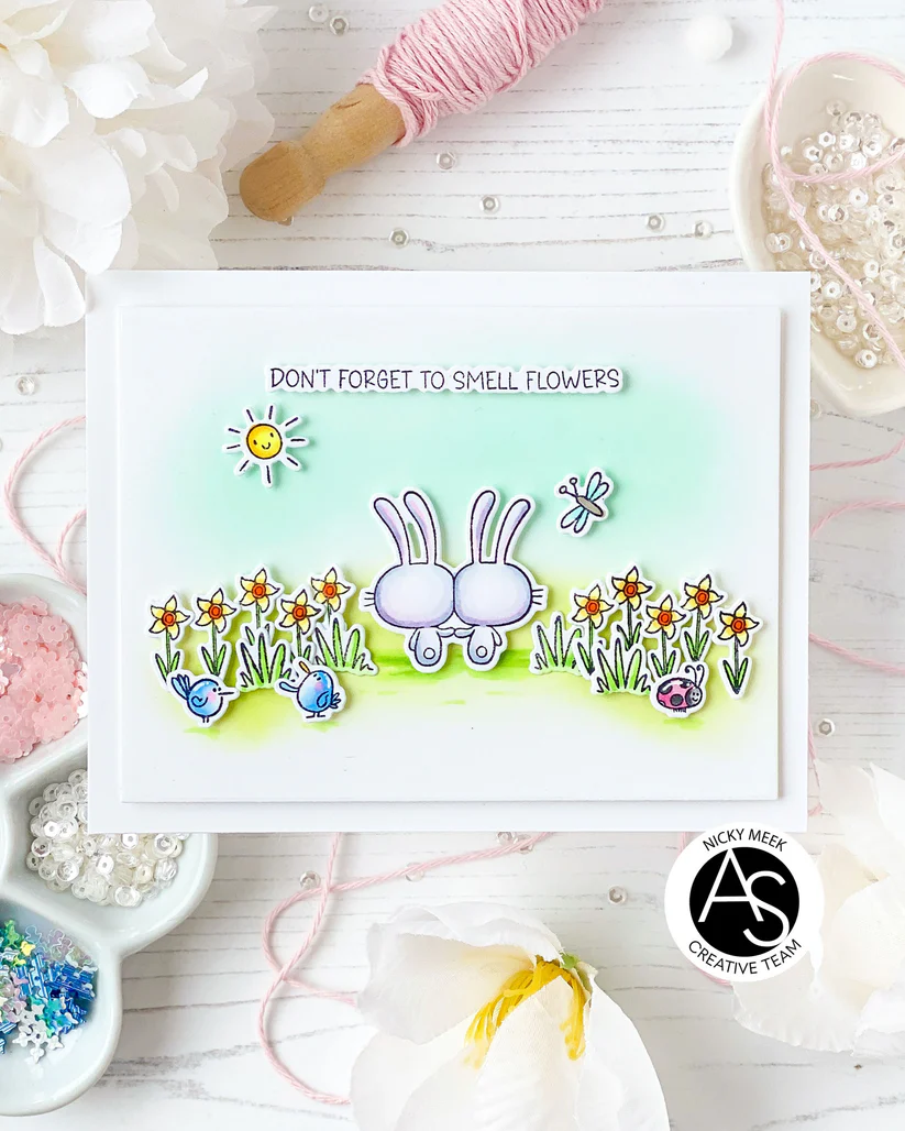 ALEX SYBERIA DESIGNS Hoppy Easter Stamp Set & Die Set - 7