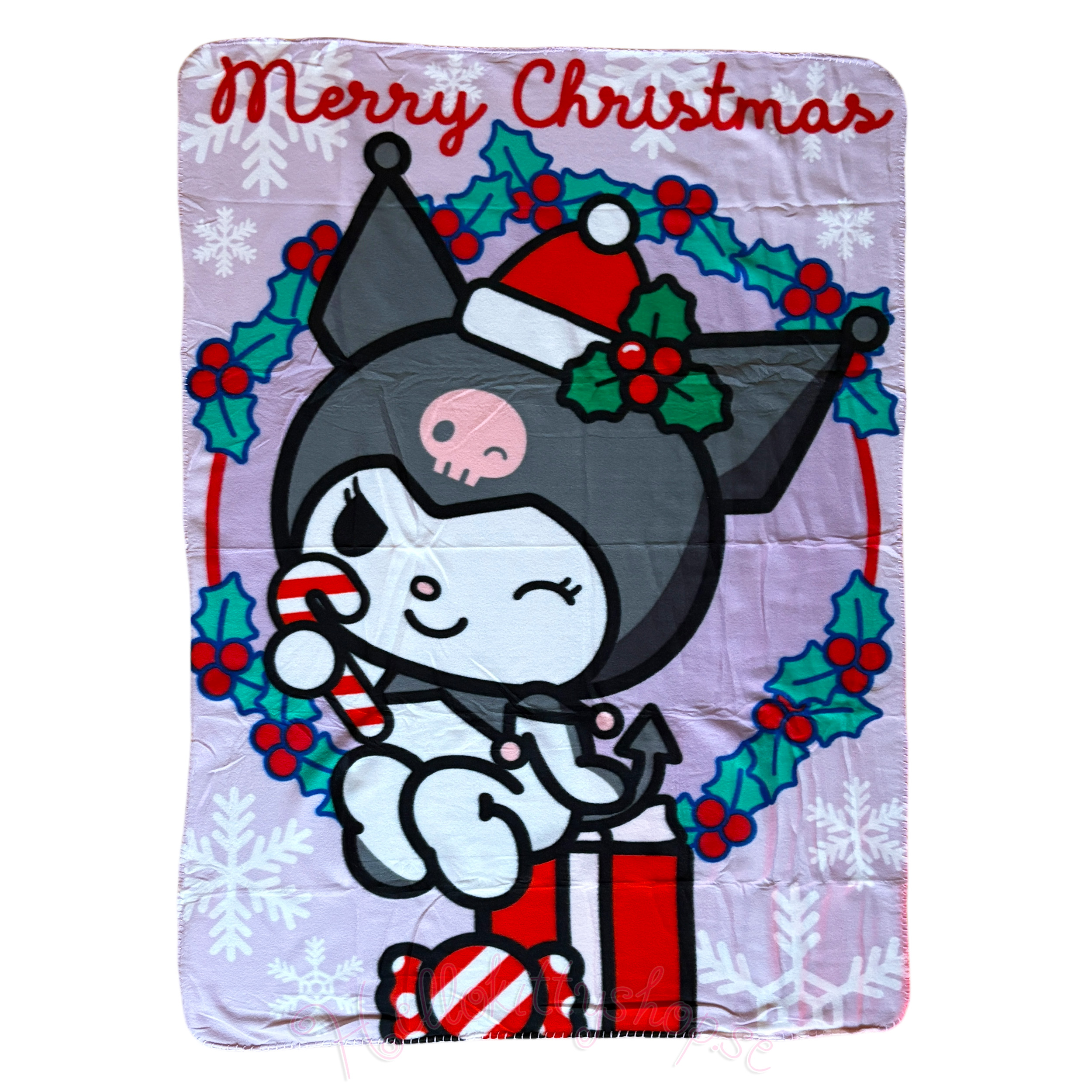 Kuromi Fleece Filt med Julmotiv - 140 x 100 cm