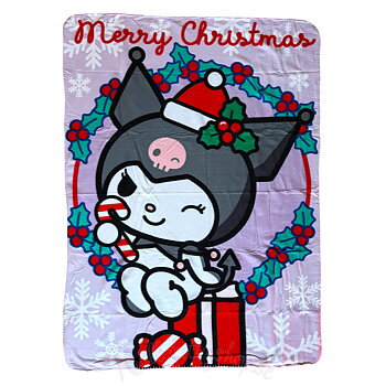 Kuromi Fleece Filt med Julmotiv - 140 x 100 cm