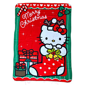 Hello Kitty Fleece Filt med Julmotiv - 140 x 100 cm