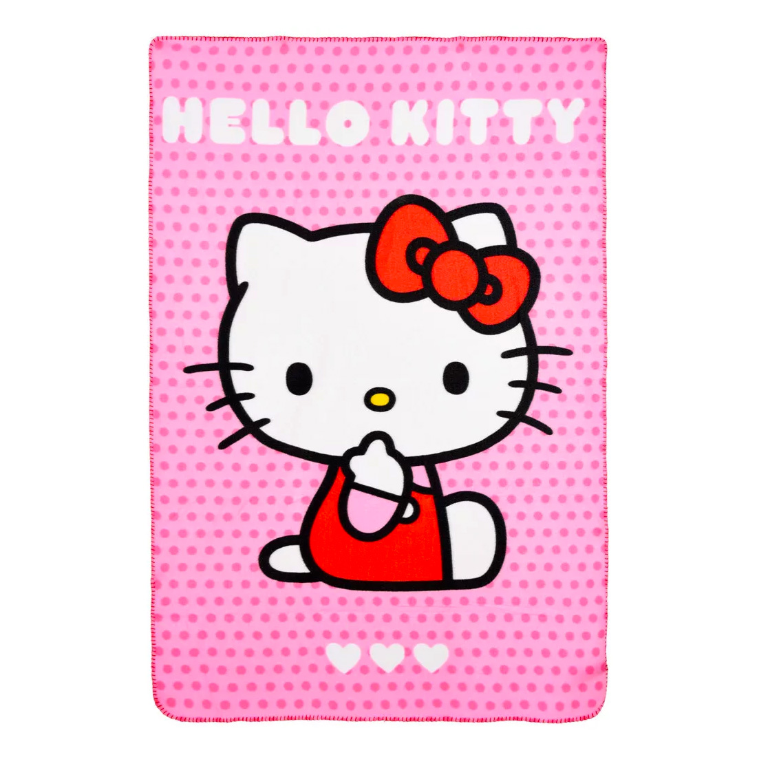 Hello Kitty Fleece Filt i Rosa - 150 x 100 cm - 5