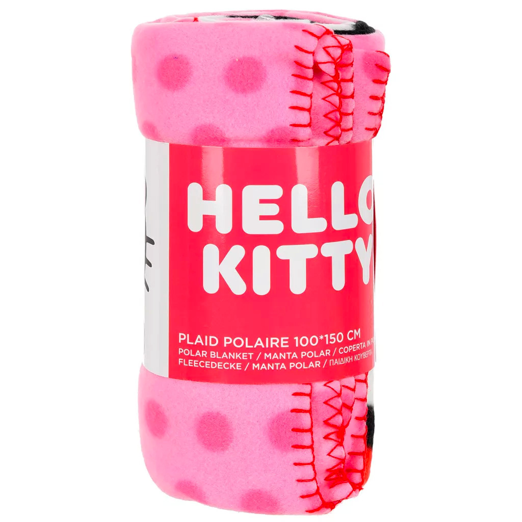Hello Kitty Fleece Filt i Rosa - 150 x 100 cm - 2