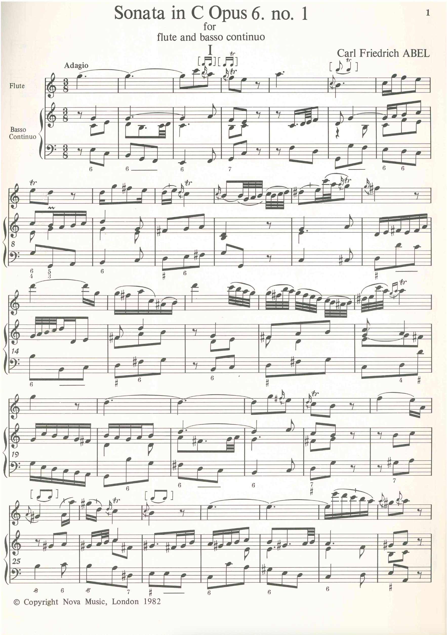 C. F. Abel, Sonata in C, opus 6 No. 1 - 2