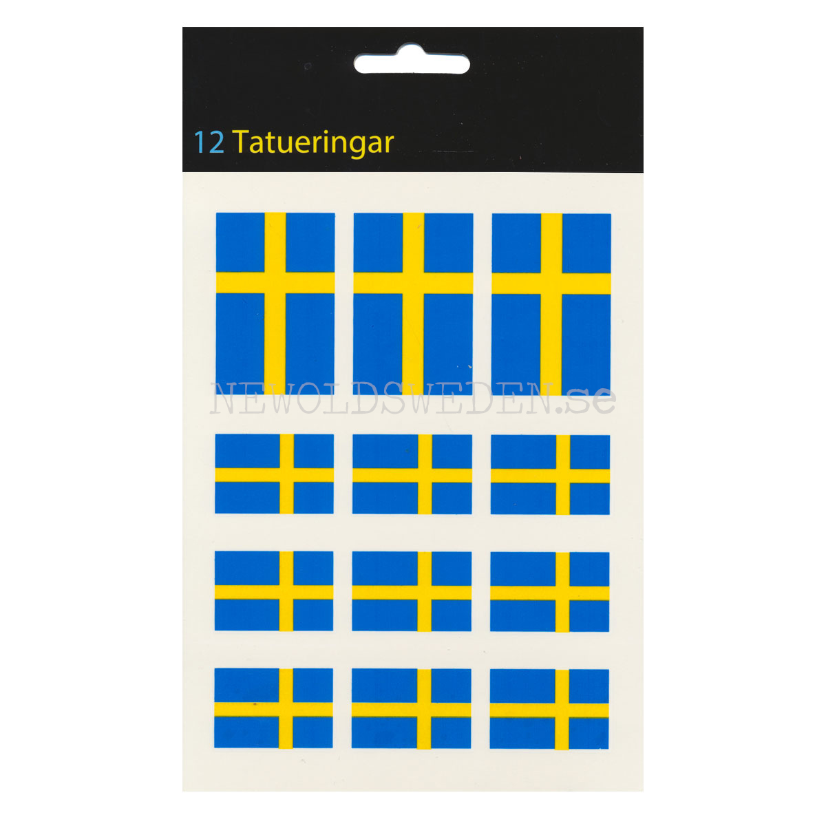 Tatueringar Svenska Flaggor 12 stycken © Eliasson - LO - 2