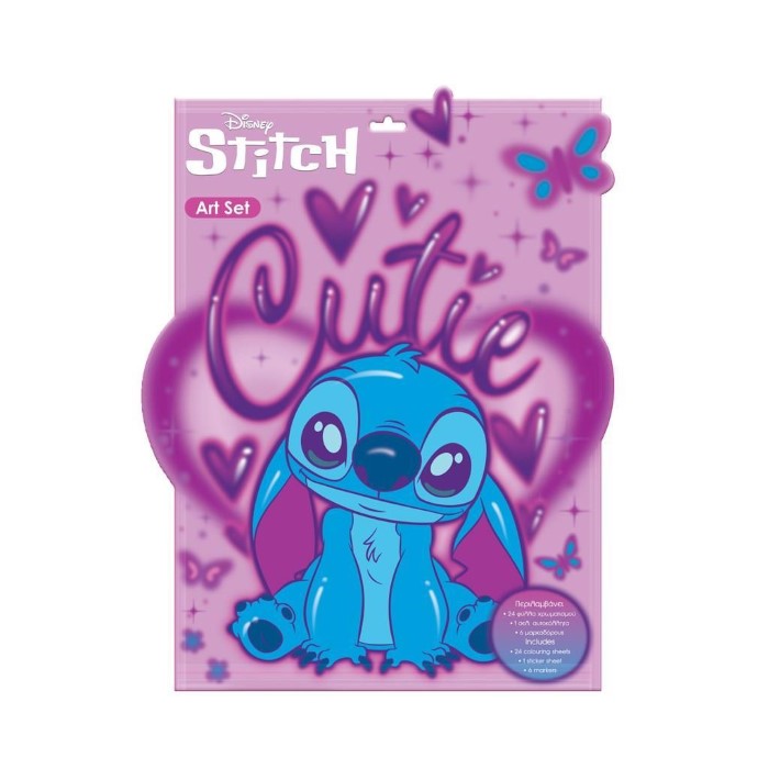 Stitch Disney Målarbok Klistermärken Pennor