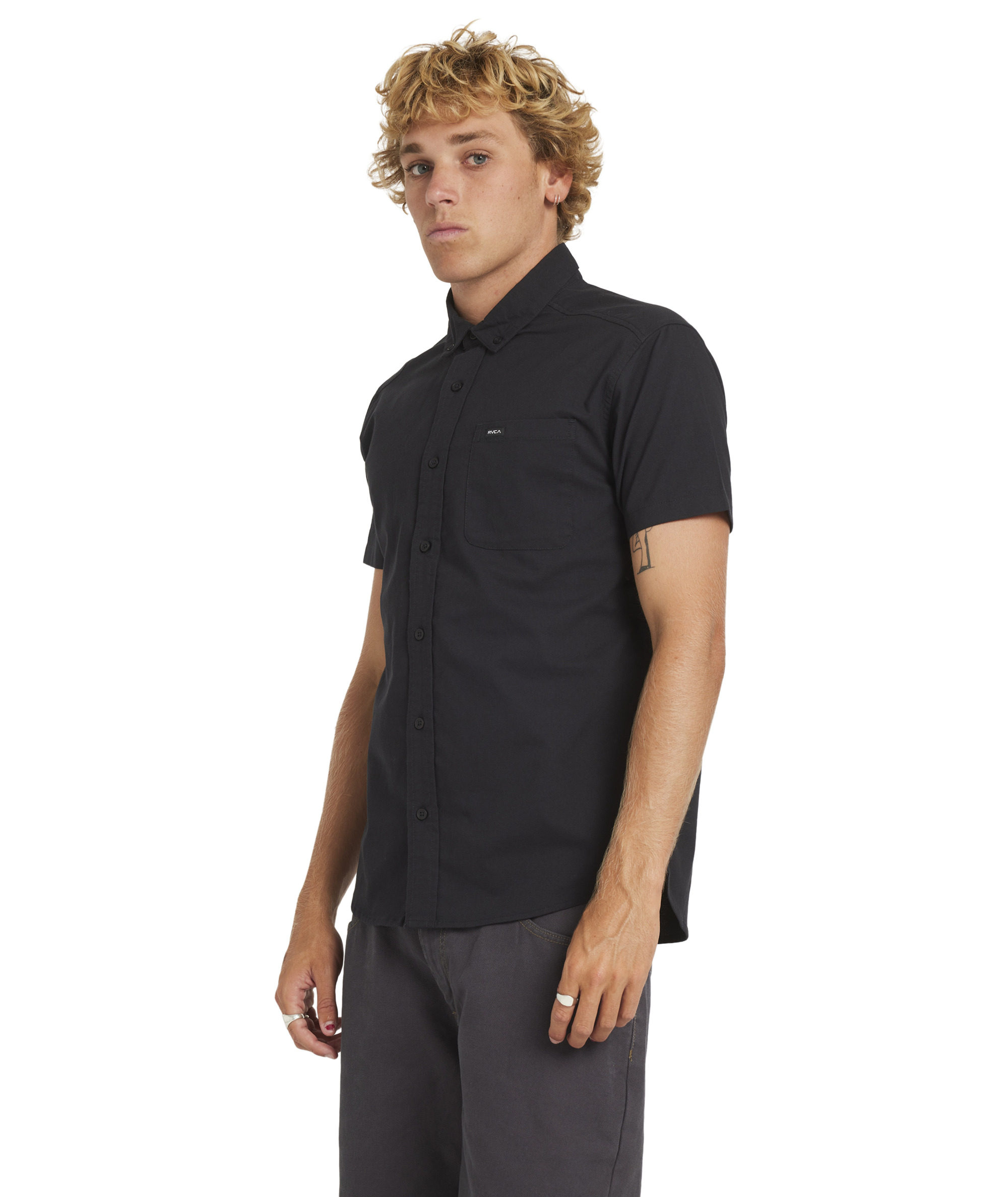 RVCA skjorta Thatll do stretch black - 7