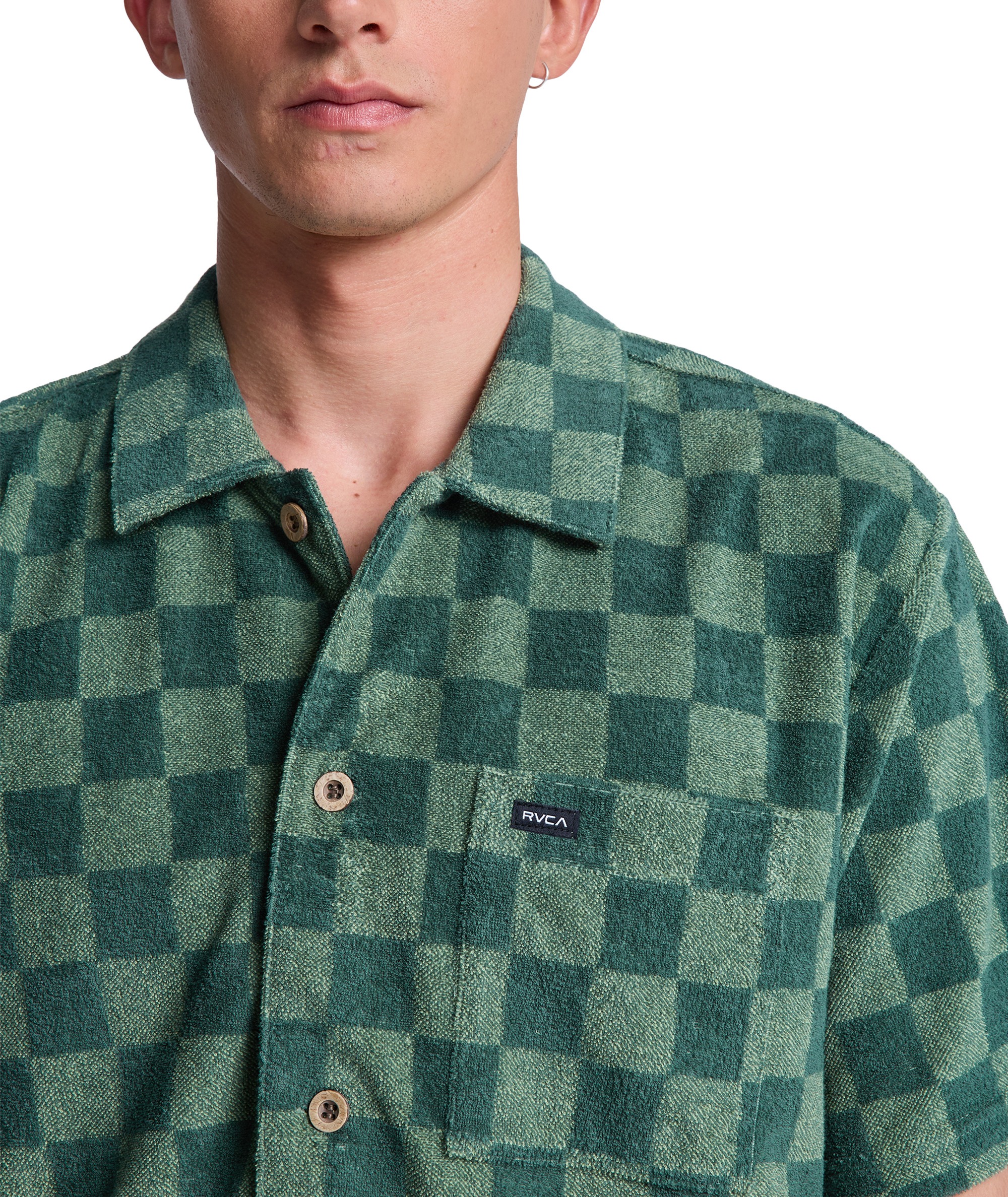 RVCA skjorta AF checker sponge beechnut - 4