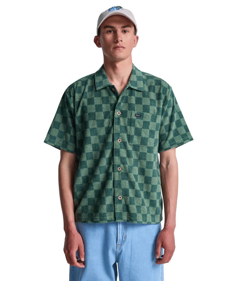 RVCA skjorta AF checker sponge beechnut