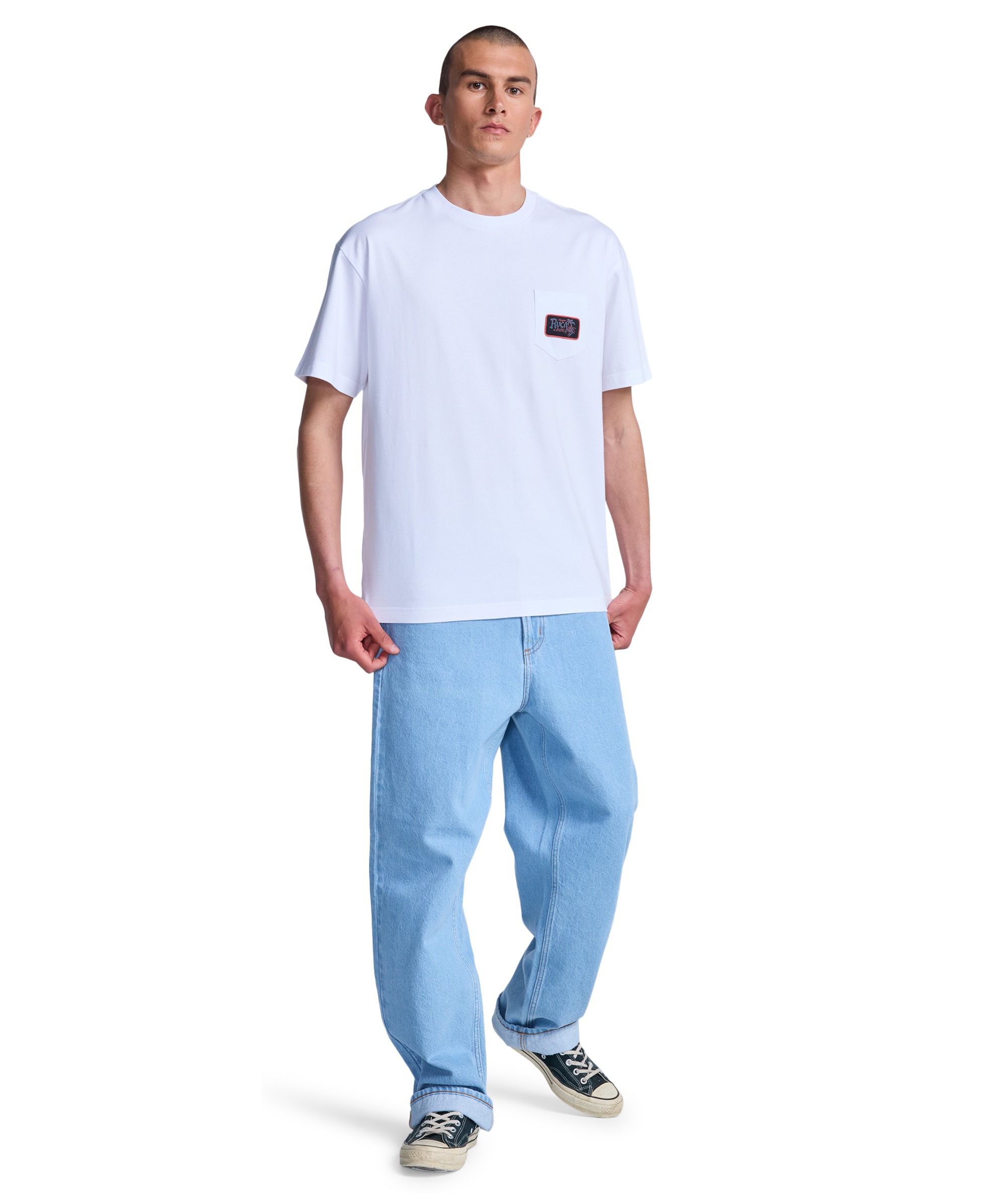 RVCA t-shirt Stingbay pocket white - 7