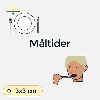 Bildstödsbilder Måltider, 3x3 cm