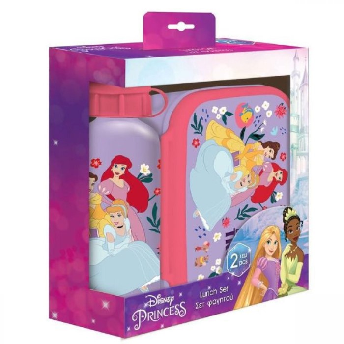 Princess Disney Matlåda med Vattenflaska Set