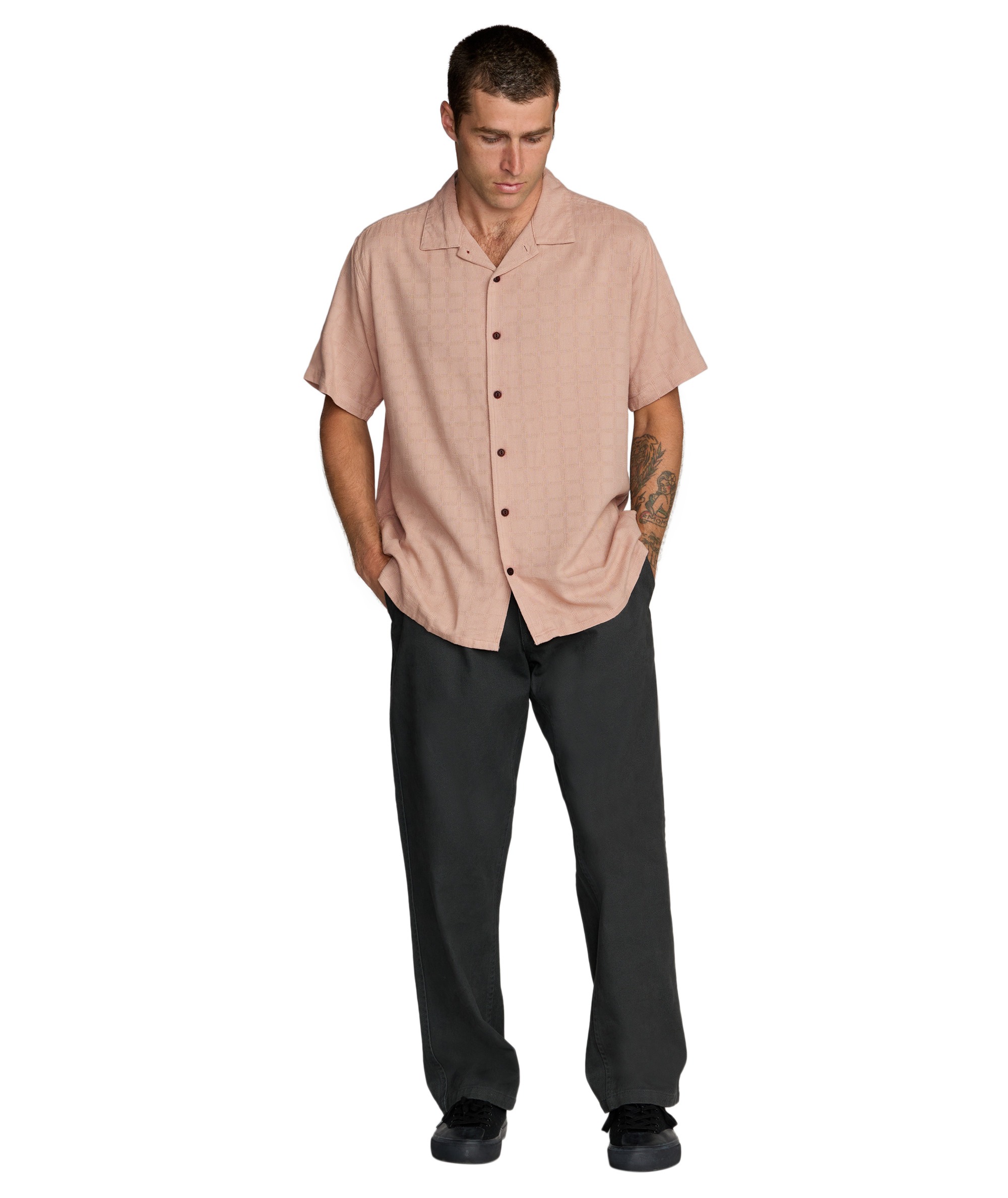 RVCA skjorta Vacancy pale mauve - 4