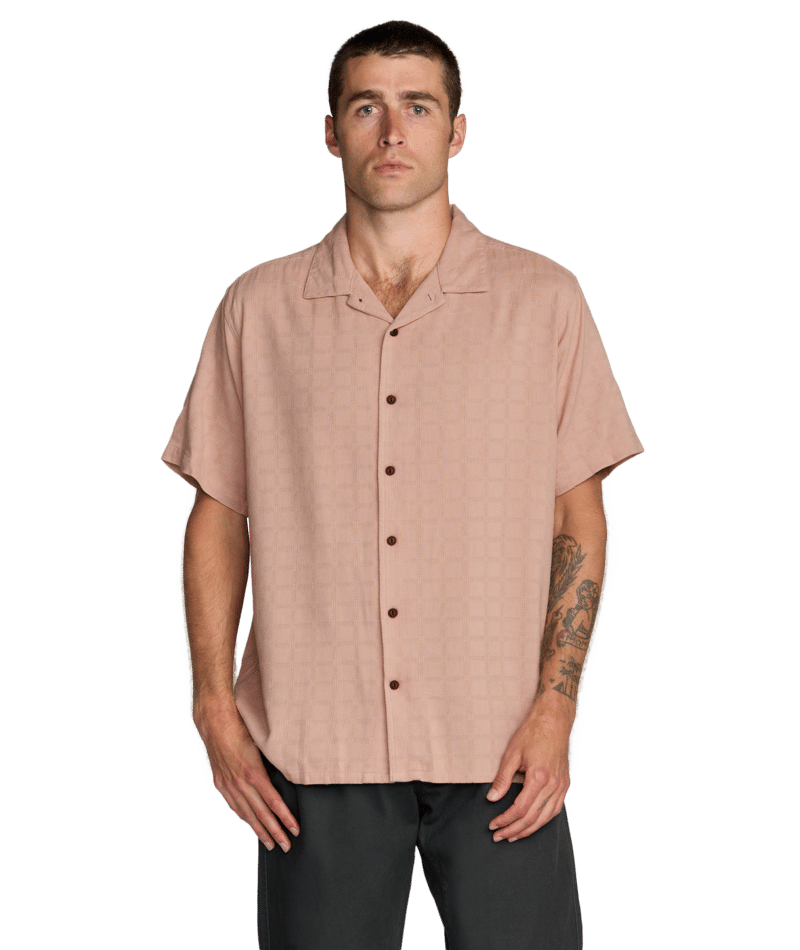 RVCA skjorta Vacancy pale mauve