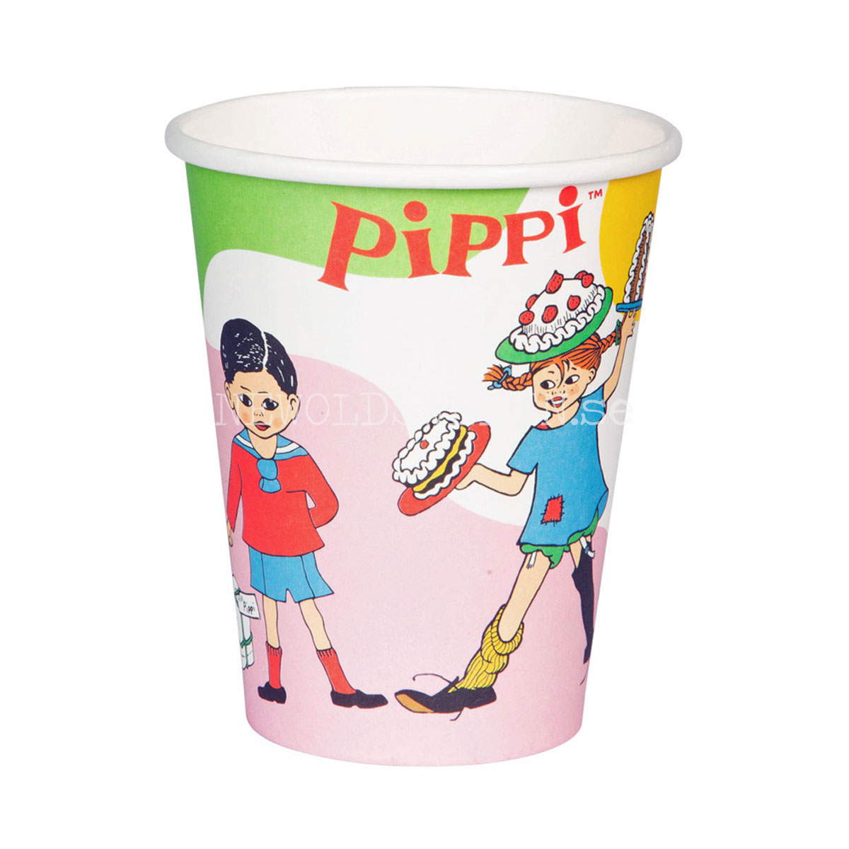 Pippi Långstrump Pappersmuggar 25 cl - 8-pack - 89