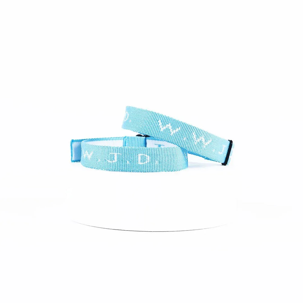 Armband - WWJD - Ljusblå
