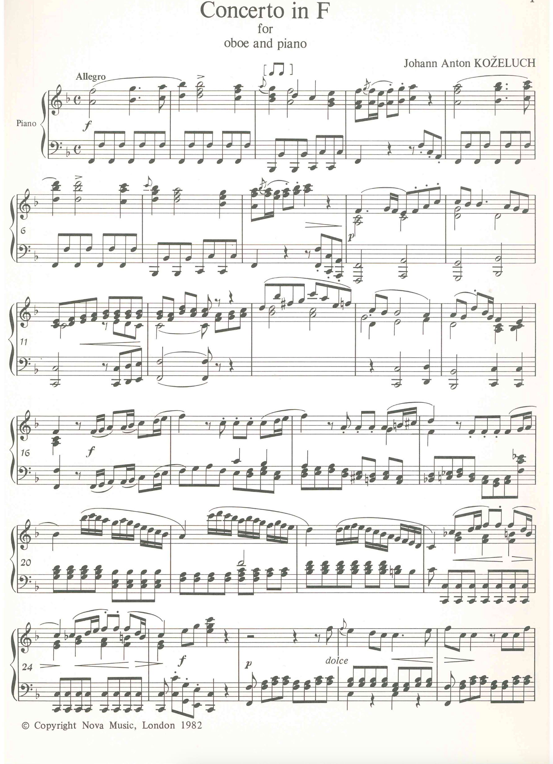 Johann Anton Kozeluch - Concerto in F - 2