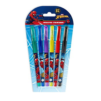 Spiderman Marvel Metalliska Gelpennset (6 delar) 