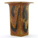 Bertil Lundgren (1970s) Limited Brown Vase with Block Form 17 cm