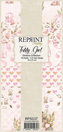 Reprint-Teddy Girl Slimline Paper Pack