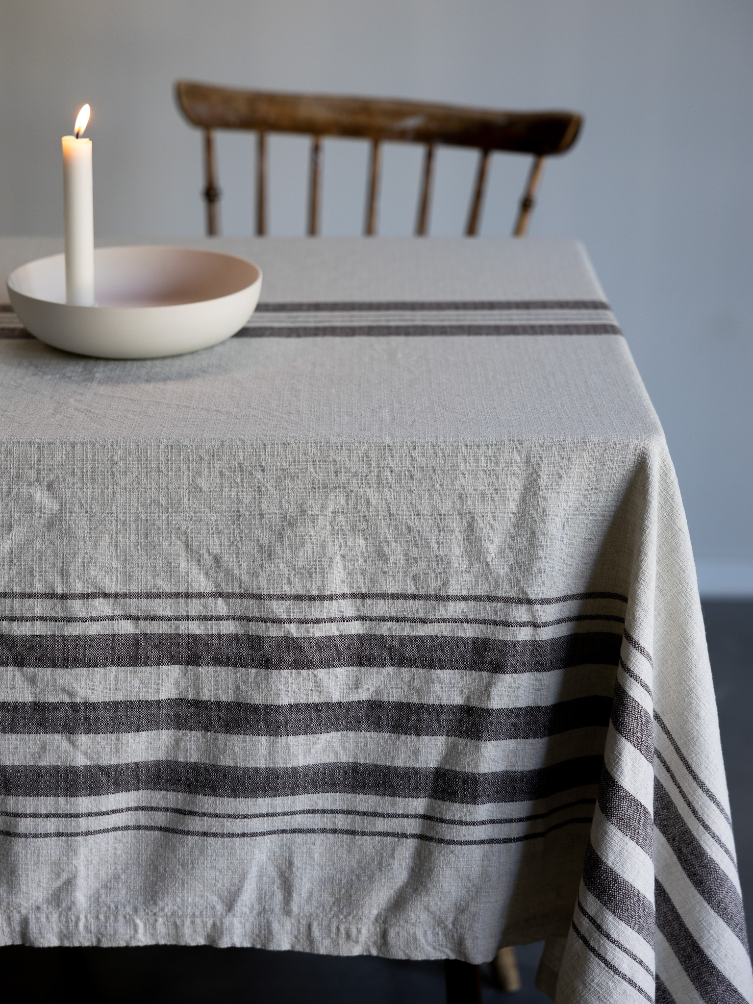 Karlevi - Natural/brown tablecloth - 350x140 cm