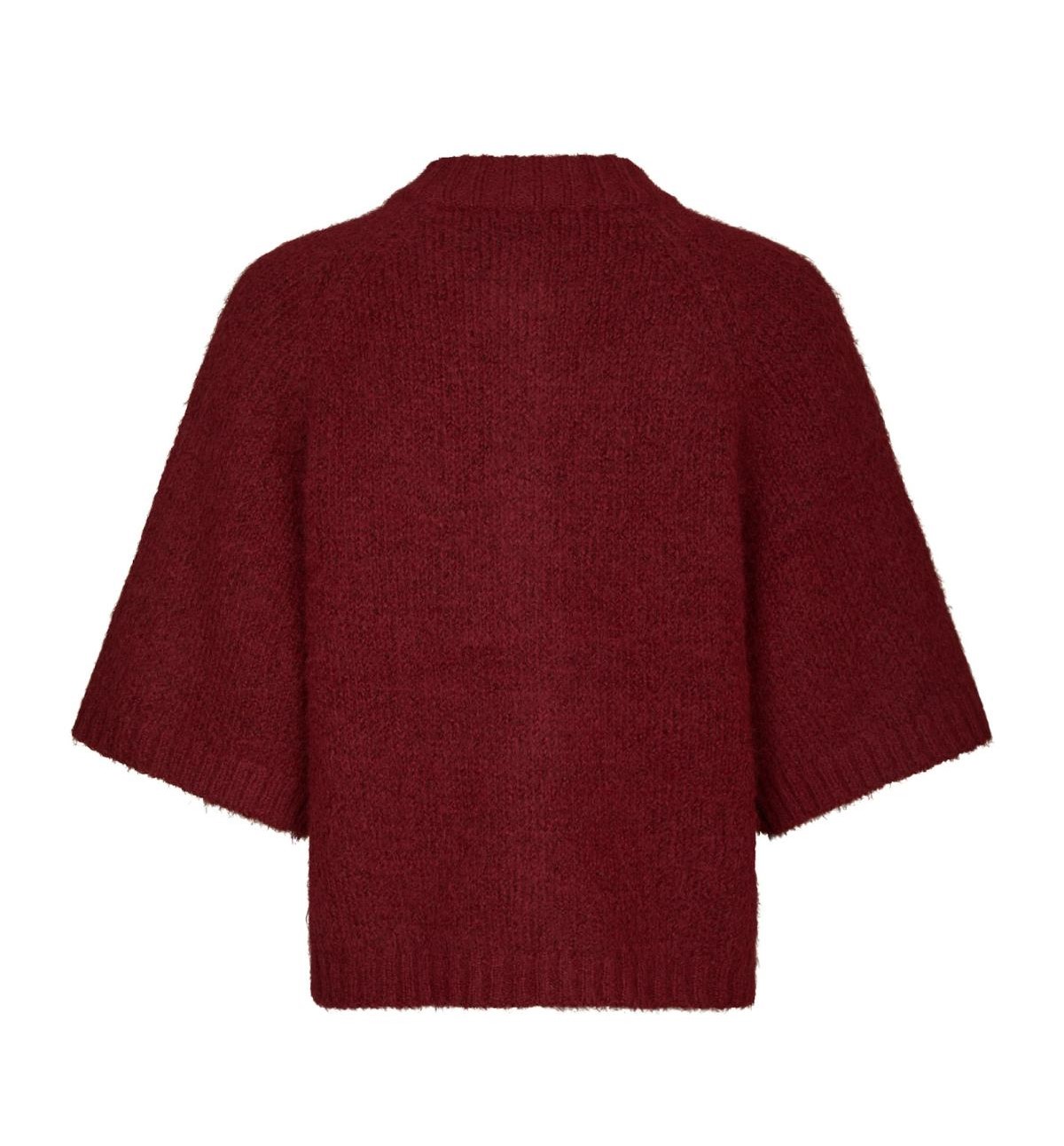 Neo Noir Benuta Fluffy Knit Cardigan, Dark Red - 2