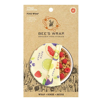 Bee's Wrap 3 Pack (S, M, L), Fresh Fruit 