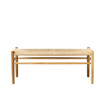  J83B Bänk, Oak Nature Lacquered