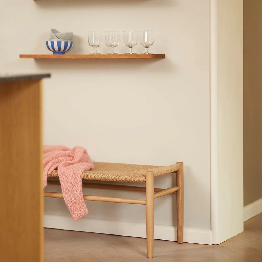  J83B Bänk, Oak Nature Lacquered - 4