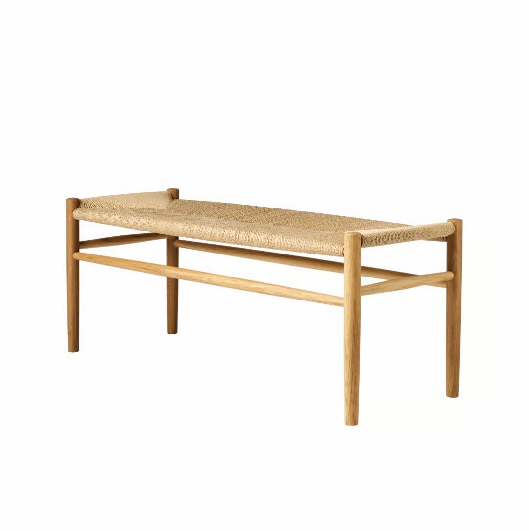  J83B Bänk, Oak Nature Lacquered - 2