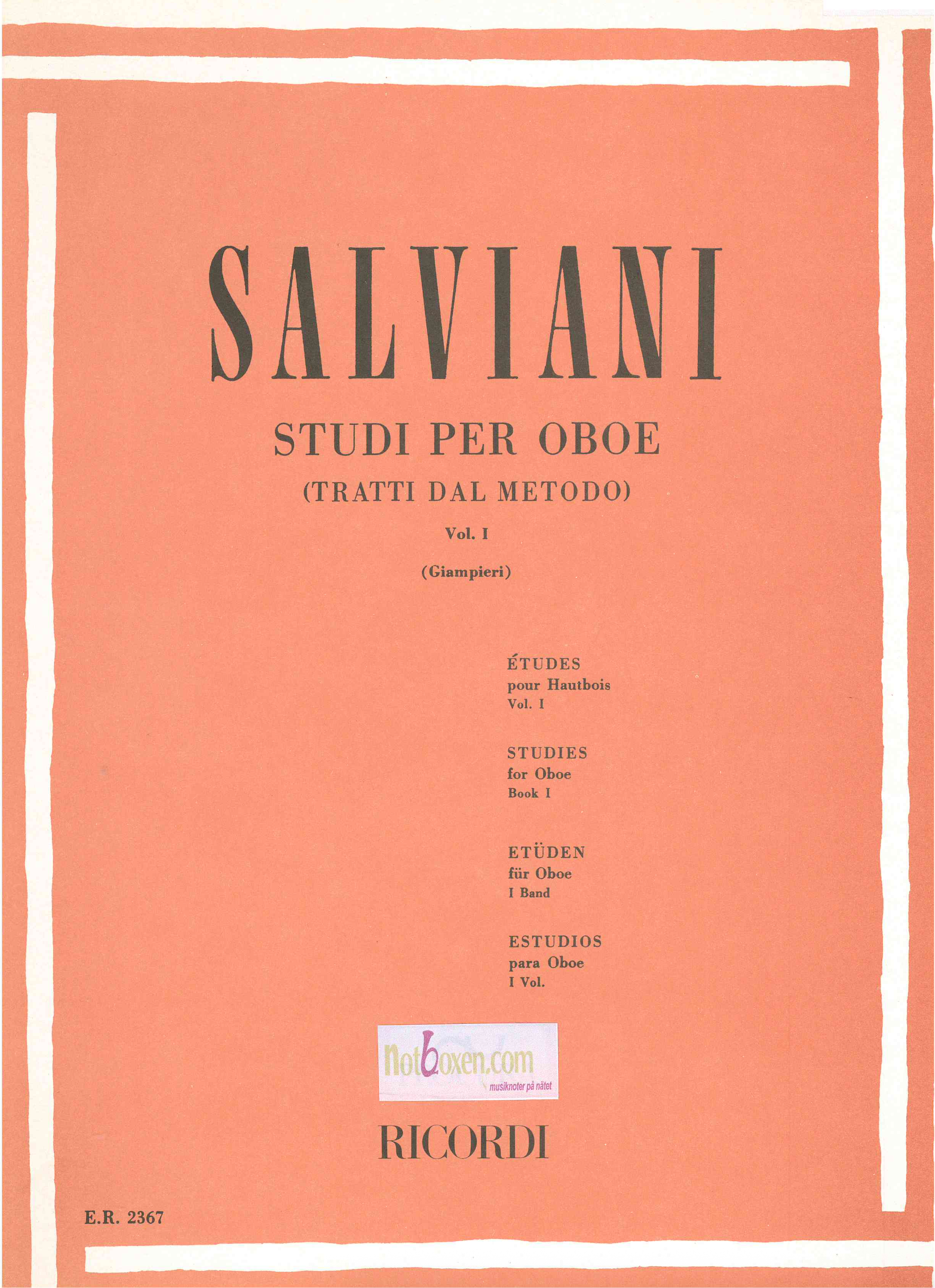 Salviani - Studi per oboe