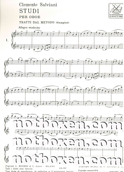 Salviani - Studi per oboe